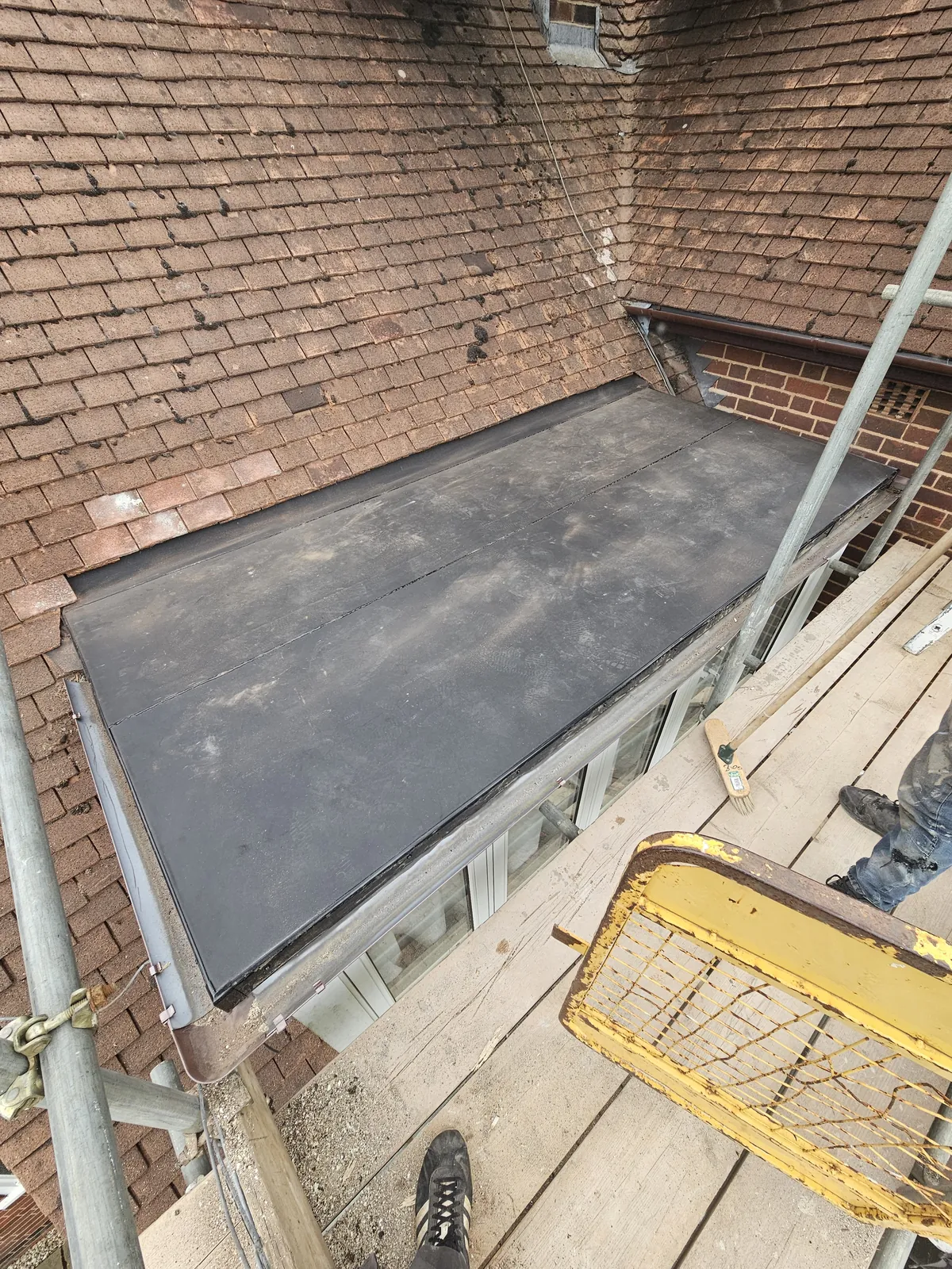 Rubber flat roof detail