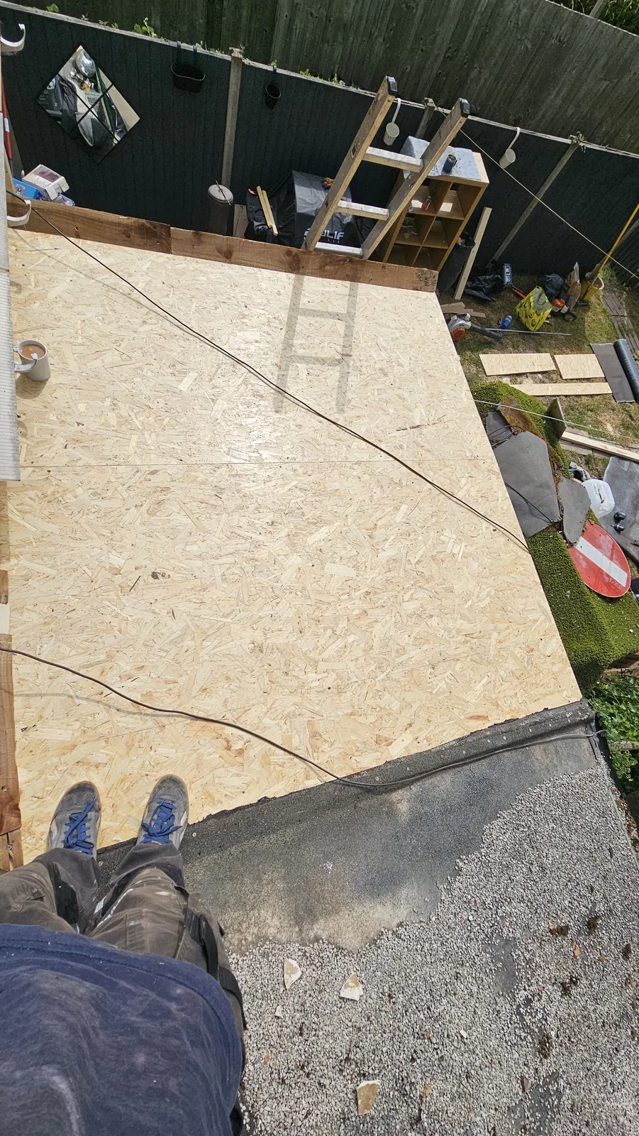 Completed flat roof