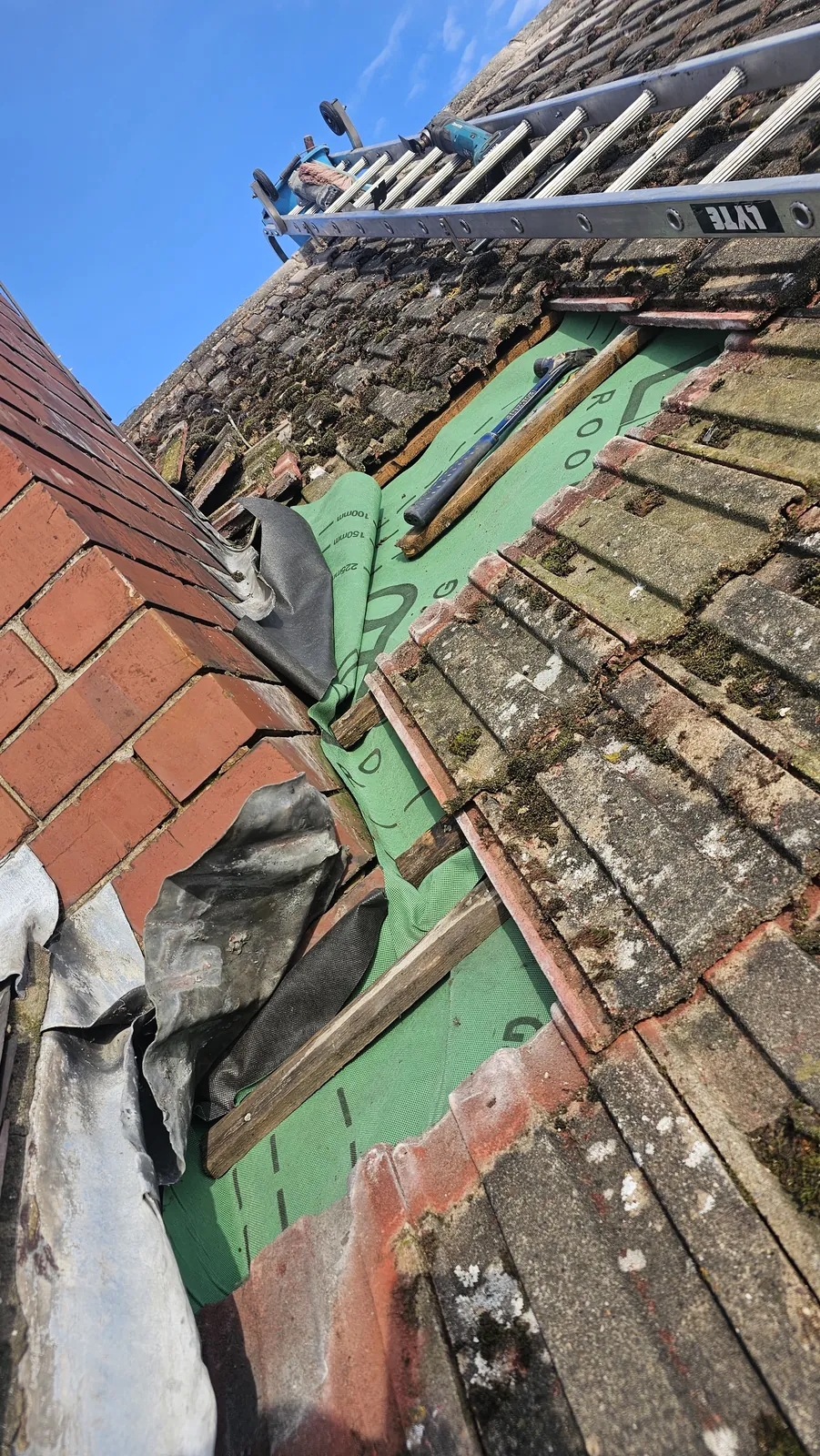 Completed roof repair