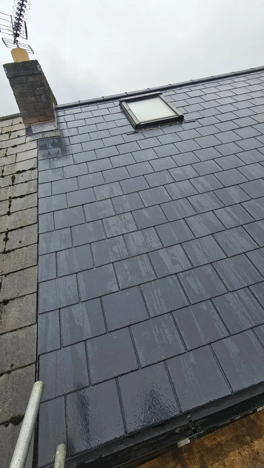 New roof battens and breathable felt