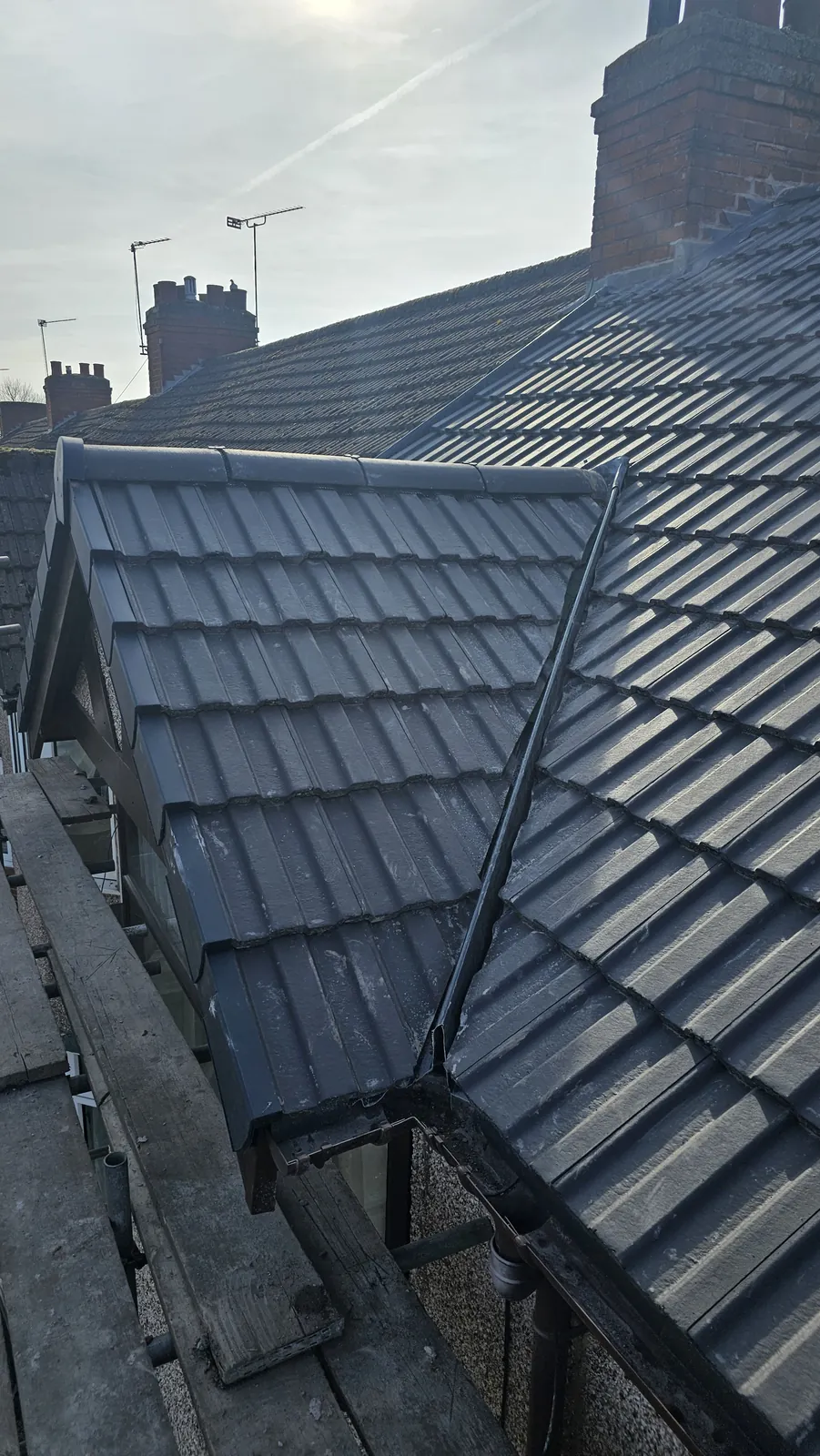 Slate roof and chimney