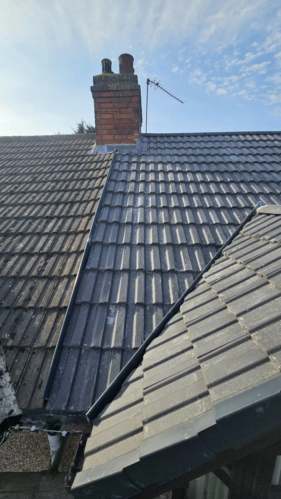 Tiled roof valley detail