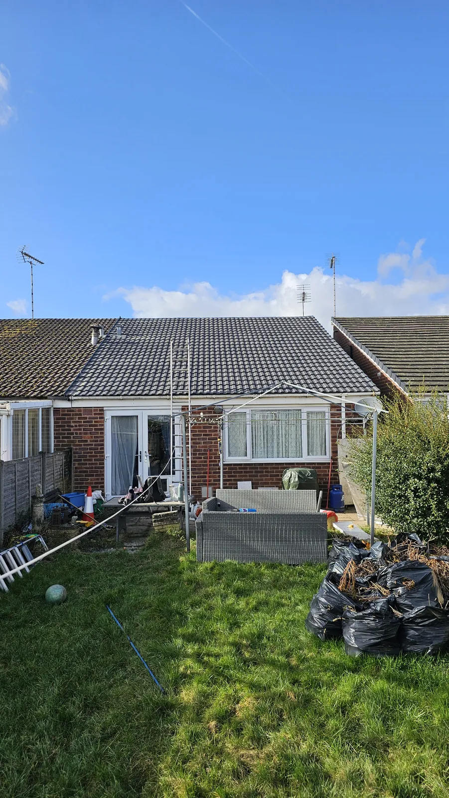 New roof on an extension