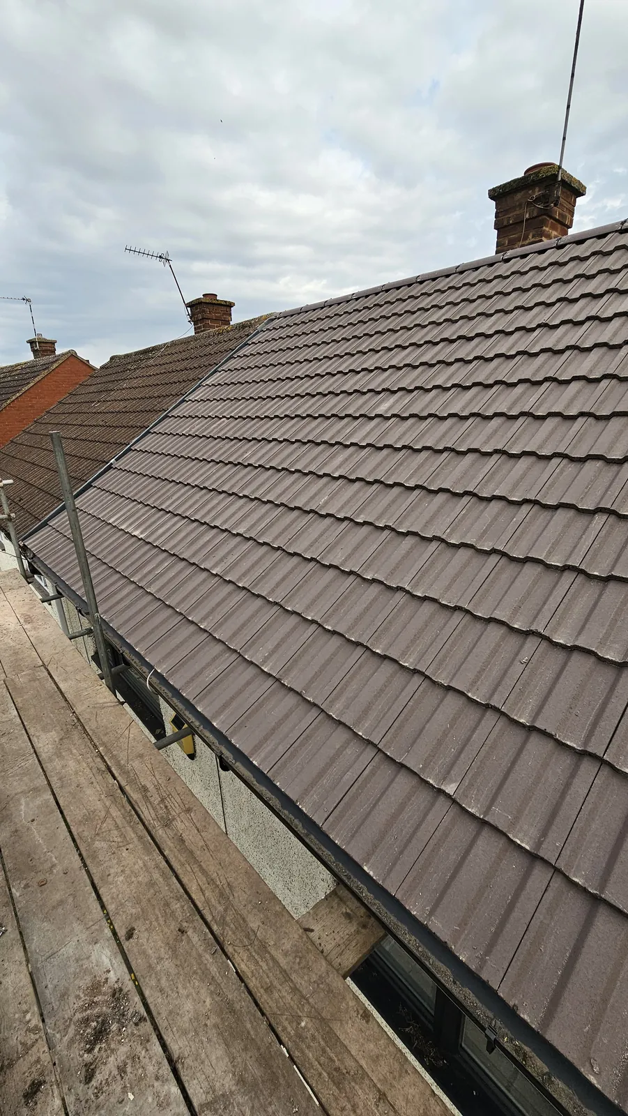 Completed slate roof
